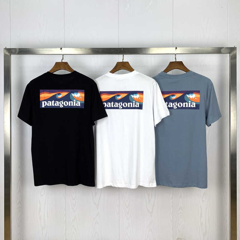 Patagonias Mens T-shirts Outer Designer single wave print round neck mens and womens Short Sleeve TShirt, White
Patagonias Mens T-shirts Outer Designer single wave print round neck mens and womens Short Sleeve TShirt, White