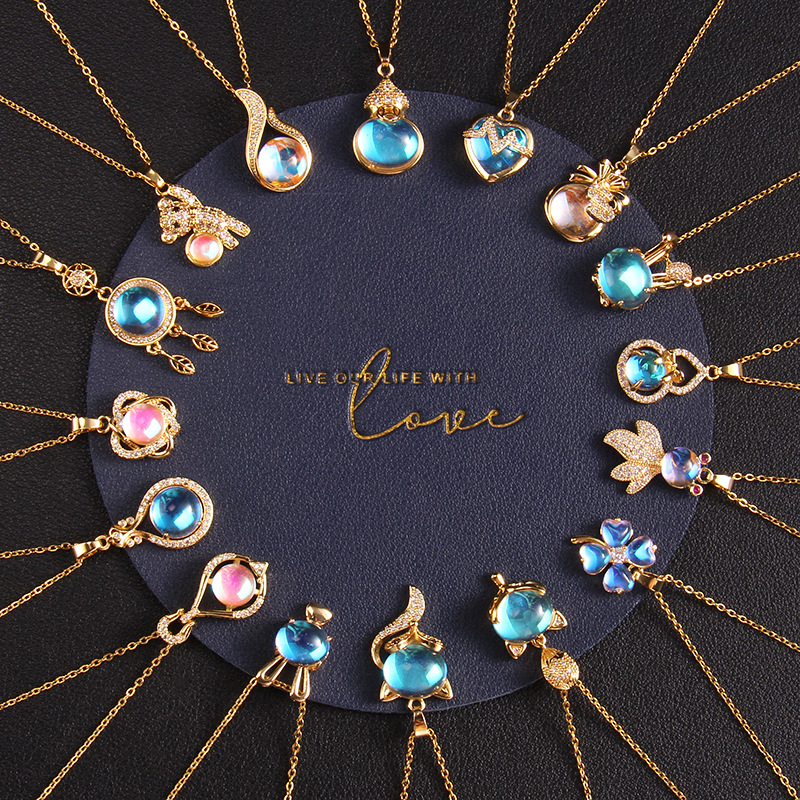 Pendant Necklaces Luxury Necklace Designers Jewelry Inlaid Aurora Stone Necklace Women Fashion Titanium Steel Gold-Plated Never Fade Not Allergic; Store/21621802
Pendant Necklaces Luxury Necklace Designers Jewelry Inlaid Aurora Stone Necklace Women Fashion Titanium Steel Gold-Plated Never Fade Not Allergic; Store/21621802