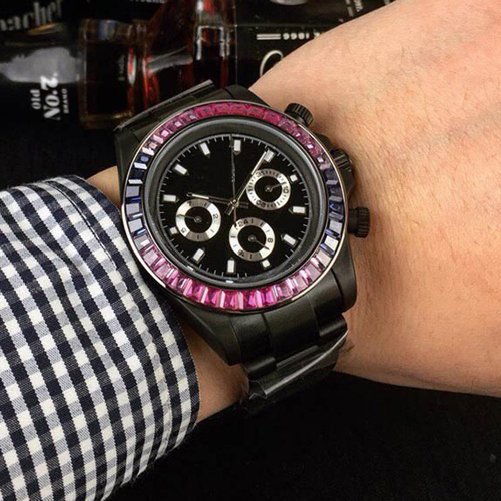 Mens Watch Automatic Mechanical Watches Case With Diamond Business Wristwatches Waterproof Sapphire 43mm Stainless Steel Wristwatch Montre de Luxe, Color
Mens Watch Automatic Mechanical Watches Case With Diamond Business Wristwatches Waterproof Sapphire 43mm Stainless Steel Wristwatch Montre de Luxe, Color