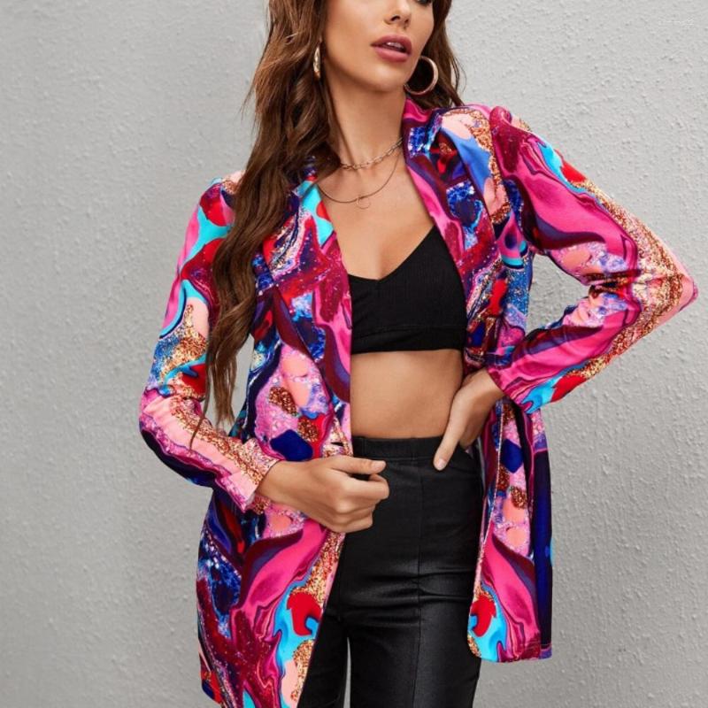 Women' Suits Women' Lapel Leopard Long Sleeve Suit Jacket Elegant Autumn And Winter Office Ladies Cardigan Casual Street Wear Coats, Blue
Women' Suits Women' Lapel Leopard Long Sleeve Suit Jacket Elegant Autumn And Winter Office Ladies Cardigan Casual Street Wear Coats, Blue