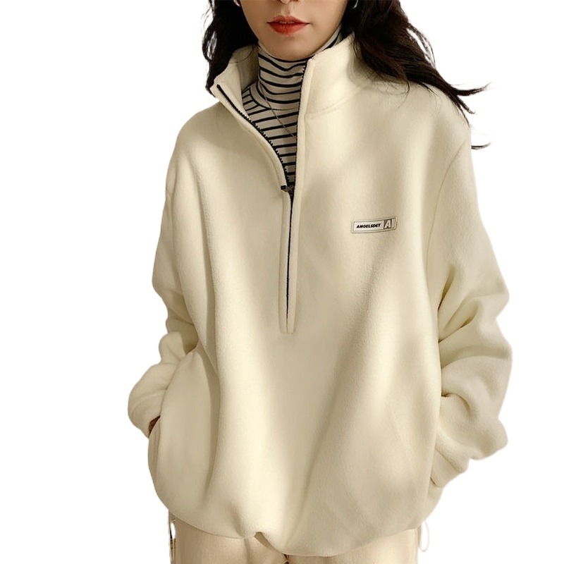 Sweaters Women Jacket Autumn Winter Solid Color Casual Warm Velvet Coats and Jackets Zippers High Neck Oversized Fleece Coat for Women, Beige
Sweaters Women Jacket Autumn Winter Solid Color Casual Warm Velvet Coats and Jackets Zippers High Neck Oversized Fleece Coat for Women, Beige