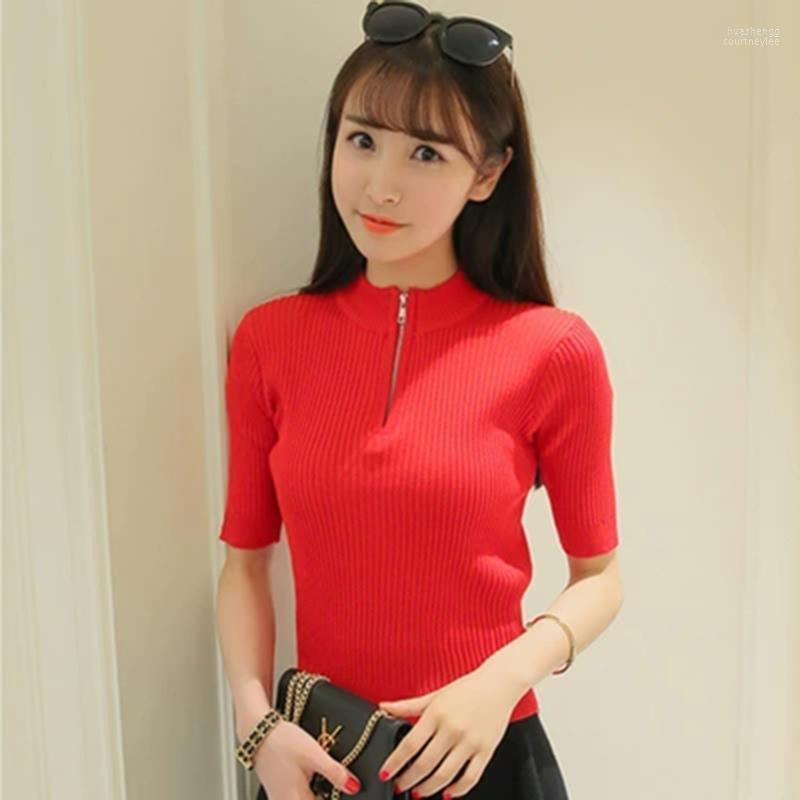 Women's Sweaters Women's GGRIGHT 2022 Summer Zipper Turtleneck Solid Women Sweater Korean Skinny Elastic Knitted Short Sleeve Pullover, Black
Women's Sweaters Women's GGRIGHT 2022 Summer Zipper Turtleneck Solid Women Sweater Korean Skinny Elastic Knitted Short Sleeve Pullover, Black