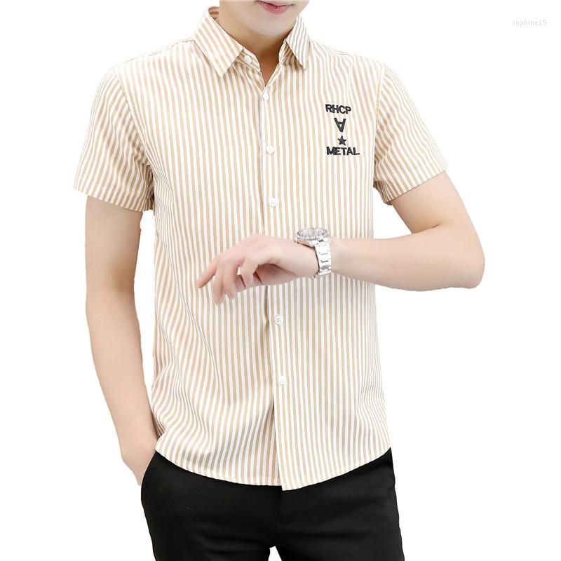 Men's Casual Shirts Shirt Men Simplicity Small Fresh Trend Short Sleeved Buttons Letter Stripe Slim Breathes Korean Version All-match Loose, H862 light blue
Men's Casual Shirts Shirt Men Simplicity Small Fresh Trend Short Sleeved Buttons Letter Stripe Slim Breathes Korean Version All-match Loose, H862 light blue