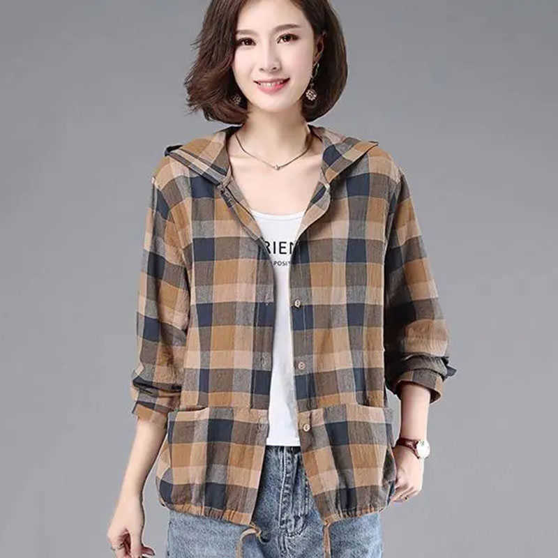 Women's Jackets Casaco Feminino 2021 New Women Coat Windbreaker Spring Autumn Thin Jacket Plaid Shirt Tops Female Loose Retro Leisure Outerwear T221008, Yellow
Women's Jackets Casaco Feminino 2021 New Women Coat Windbreaker Spring Autumn Thin Jacket Plaid Shirt Tops Female Loose Retro Leisure Outerwear T221008, Yellow