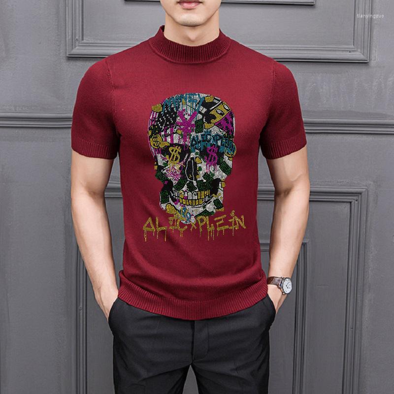 Men's Sweaters Men's Handsome Self-Cultivation Camouflage Retro Design Skull Drilling Extra-Large Knitted T-Shirt Sweater Youth Short, As shown asian size
Men's Sweaters Men's Handsome Self-Cultivation Camouflage Retro Design Skull Drilling Extra-Large Knitted T-Shirt Sweater Youth Short, As shown asian size