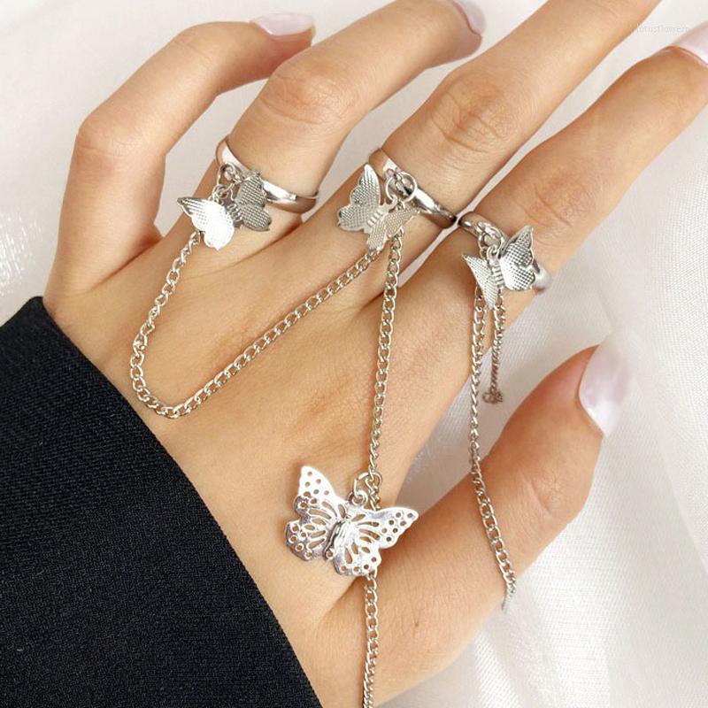 Cluster Rings Vintage Silver Plated Butterfly For Women Chain Multi-layer Open Finger Set Couples Alloy Jewelry Gift
Cluster Rings Vintage Silver Plated Butterfly For Women Chain Multi-layer Open Finger Set Couples Alloy Jewelry Gift