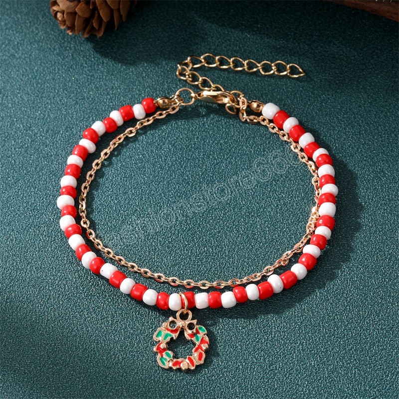 Fashion Tree Pendant Bracelet Christmas for Home Happy New Year 2022 Trend Christmas Tree Bracelets Jewelry Gifts