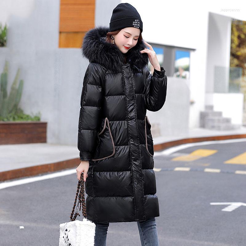 Women's Trench Coats Korean Women's Winter Hooded Parka Coat Casual Solid Color Chic Long Fur Collar Clothing Jacket Women, Black
Women's Trench Coats Korean Women's Winter Hooded Parka Coat Casual Solid Color Chic Long Fur Collar Clothing Jacket Women, Black