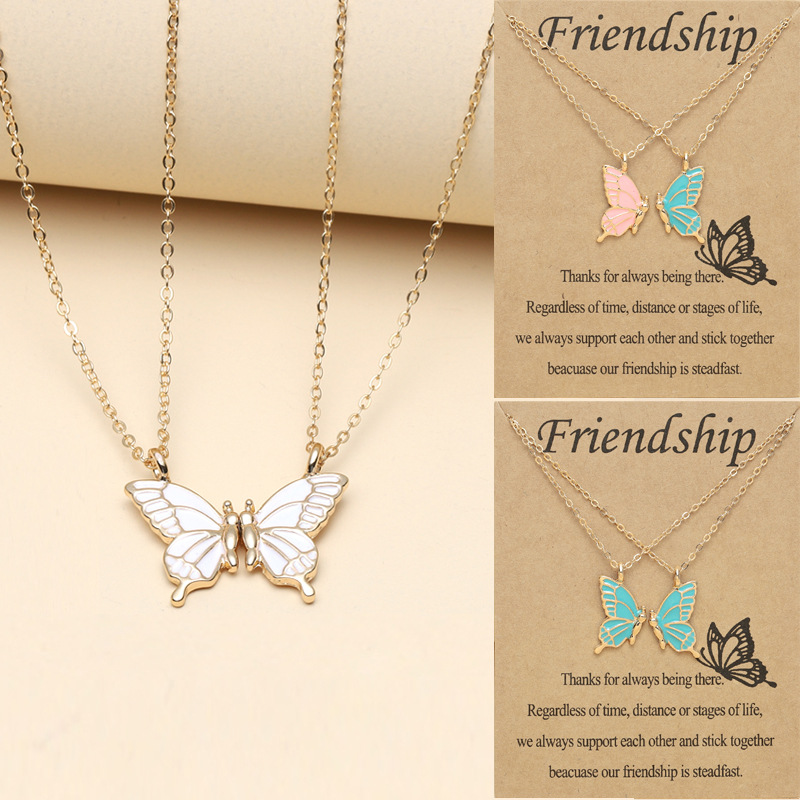 Butterfly Pendant Necklaces Friendship Card Packing Chain Choker Necklace for Girls Best Friend Gifts
Butterfly Pendant Necklaces Friendship Card Packing Chain Choker Necklace for Girls Best Friend Gifts