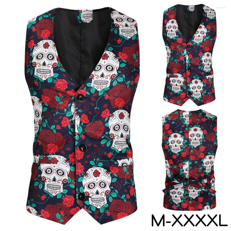Men's Vests Retro Autumn Men's Vest 3D Skull Rose Flower Printing Korean Fashion Slim Casual Wedding Party Nightclub SuitVests Plus Size, Photo color
Men's Vests Retro Autumn Men's Vest 3D Skull Rose Flower Printing Korean Fashion Slim Casual Wedding Party Nightclub SuitVests Plus Size, Photo color