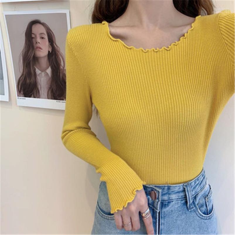 Women's Sweaters Women's Korean Autumn Winter All-match Round Neck Curled Bottoming Shirt Top Women Slim Long-sleeved Ruffles Knitted, Green
Women's Sweaters Women's Korean Autumn Winter All-match Round Neck Curled Bottoming Shirt Top Women Slim Long-sleeved Ruffles Knitted, Green