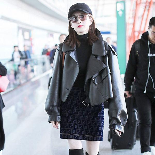 Women's Leather 2022 Styles Women's Spring Jacket Fashion Genuine Sheepskin Coat Motorcycle Real Lady Autumn Bike, Black
Women's Leather 2022 Styles Women's Spring Jacket Fashion Genuine Sheepskin Coat Motorcycle Real Lady Autumn Bike, Black