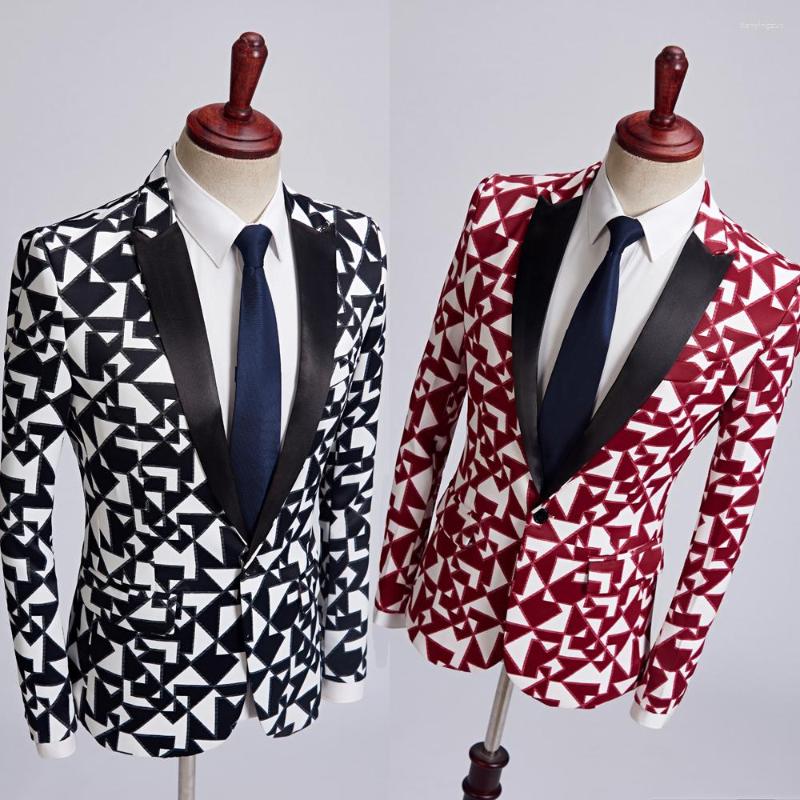 Men's Suits Men's Black And Red Checkered Printed Suit Men Slim Fit Set Blazers Singer Costume Casual Night Party Bar Coat
Men's Suits Men's Black And Red Checkered Printed Suit Men Slim Fit Set Blazers Singer Costume Casual Night Party Bar Coat