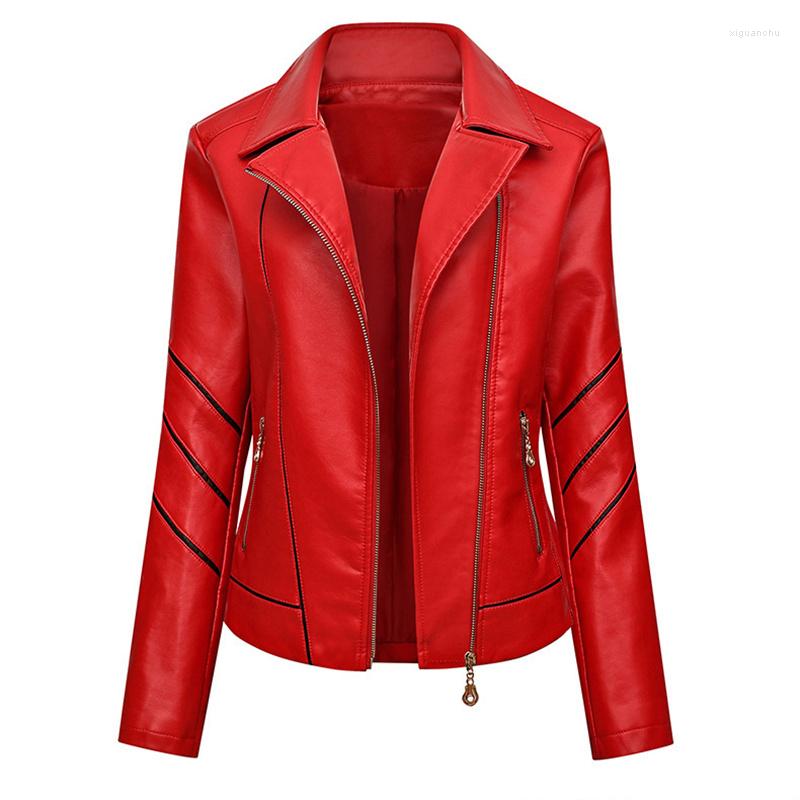Women's Leather Red Faux Coat Women Spring Autumn Slim Black Green Khaki Fashion Casual Tops PU Jacket 2022 N1347
Women's Leather Red Faux Coat Women Spring Autumn Slim Black Green Khaki Fashion Casual Tops PU Jacket 2022 N1347