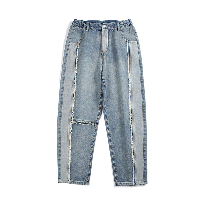 Men's Jeans Spring Summer Men Wide Leg Jeans Hip Hop Patchwork Casual Men's Baggy Denim Pants High Street Jean Pants Neutral Trousers 221008