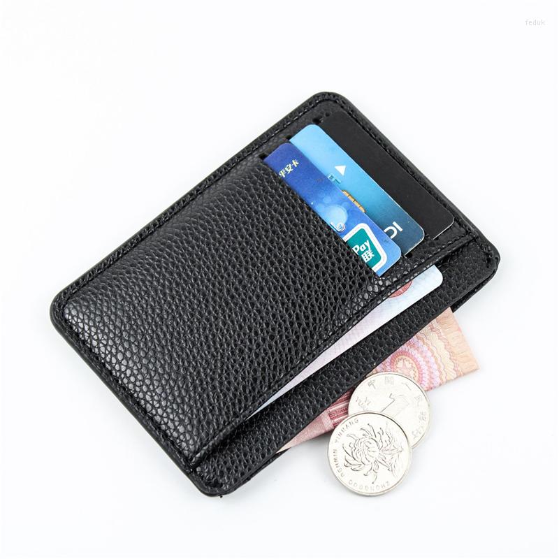 Card Holders Creative PU Leather Black Credit ID Holder Lychee Pattern Money Pouch Women Men Ultra-Thin Cover Fashion Coin Purse, Picture shown
Card Holders Creative PU Leather Black Credit ID Holder Lychee Pattern Money Pouch Women Men Ultra-Thin Cover Fashion Coin Purse, Picture shown
