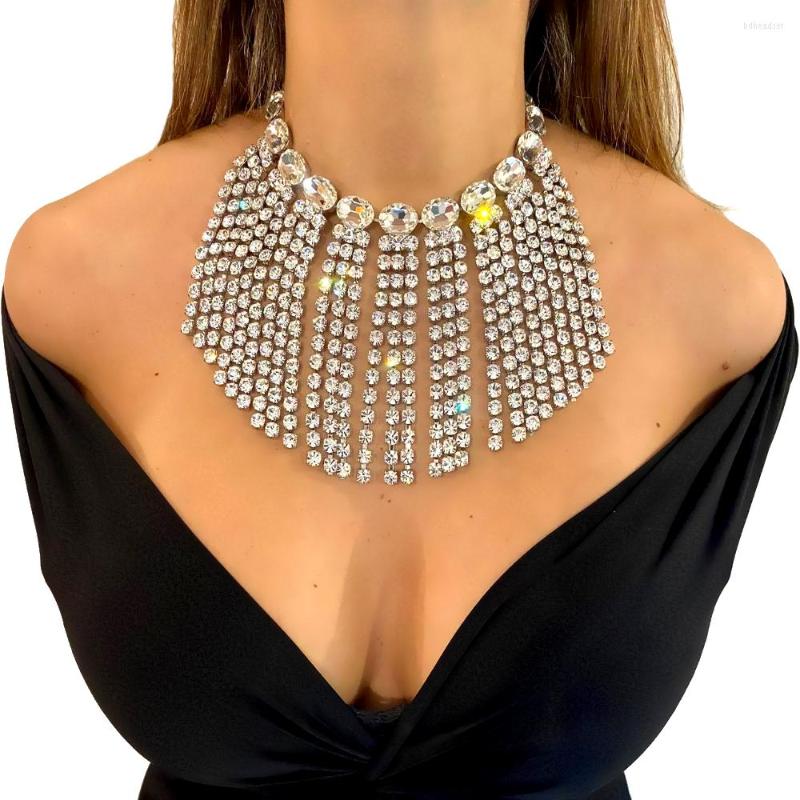Choker Bohemian Shine Full Rhinestone Large Necklace For Women Long Tassel Crystal Necklaces Statement Party Jewelry Accessories
Choker Bohemian Shine Full Rhinestone Large Necklace For Women Long Tassel Crystal Necklaces Statement Party Jewelry Accessories