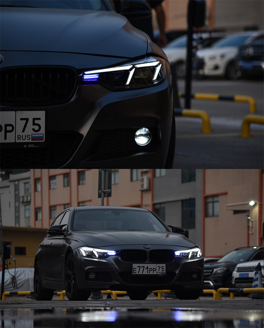 Headlight For 3Series F30 F35 2013-2018 Head Lights Upgrae 2022 Style Replacement DRL angel eye Daytime lights Lighthouse Projector Facelift