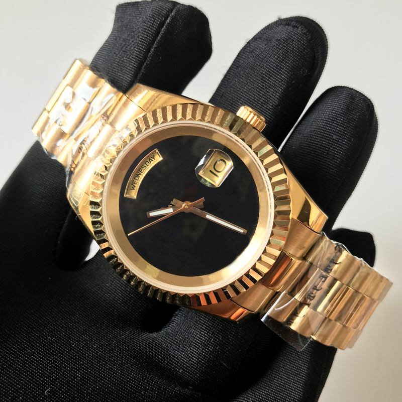 Luxury watches aaa watch 18K Gold case 40mm size black dial automatic mechanical men watches quality stainless steel date wristwatches
Luxury watches aaa watch 18K Gold case 40mm size black dial automatic mechanical men watches quality stainless steel date wristwatches