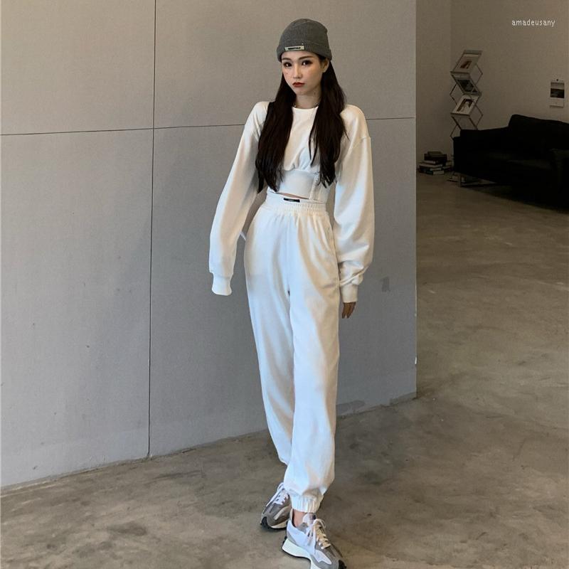 Women's Tracksuits Pullover Casual Sports Suit Women 2022 Spring And Autumn Net Celebrity Short Sportswear Pants Two-piece Fashion, White top
Women's Tracksuits Pullover Casual Sports Suit Women 2022 Spring And Autumn Net Celebrity Short Sportswear Pants Two-piece Fashion, White top