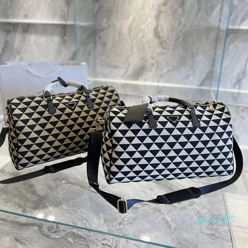 Duffel Bags Designers 45cm Embroidery Black Beige Travel Bags Leather Handles
Duffel Bags Designers 45cm Embroidery Black Beige Travel Bags Leather Handles