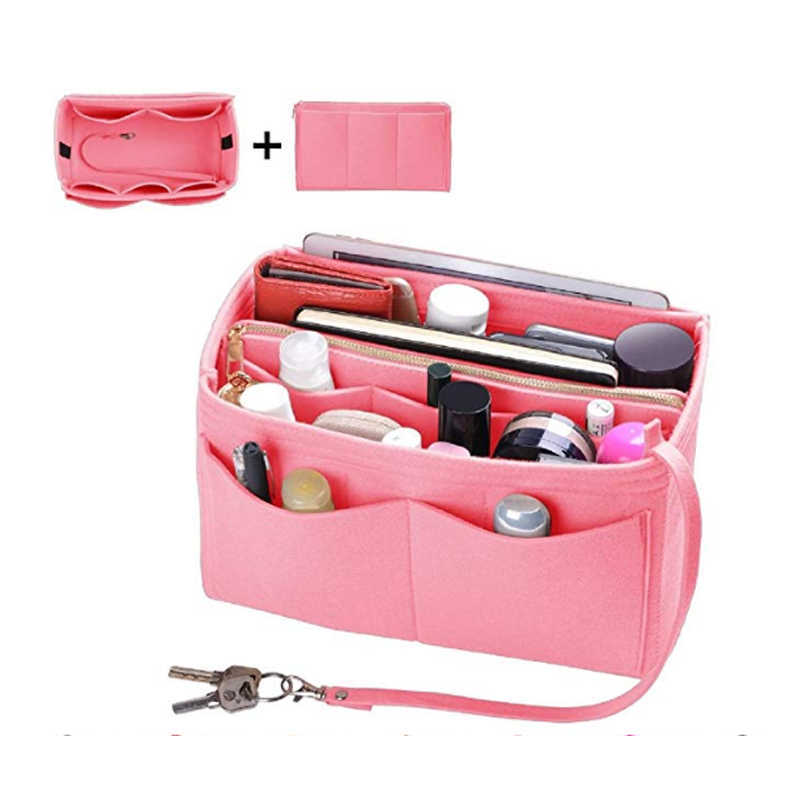 Cosmetic Bags Cases Evening with zipper Make up Organizer Insert For Handbag Travel Portable Felt Inner Purse Fits in Speedy 221009