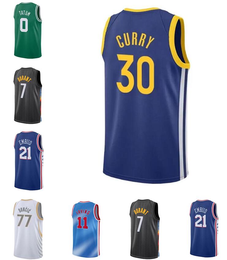 

34 Giannis Durant 7 Kevin James Harden Basketball Jerseys Jimmy Butler Jerseys Luka Embiid Darius Garland Ja Booker Morant Stephen Curry LaMelo Ball 75th Jersey 820