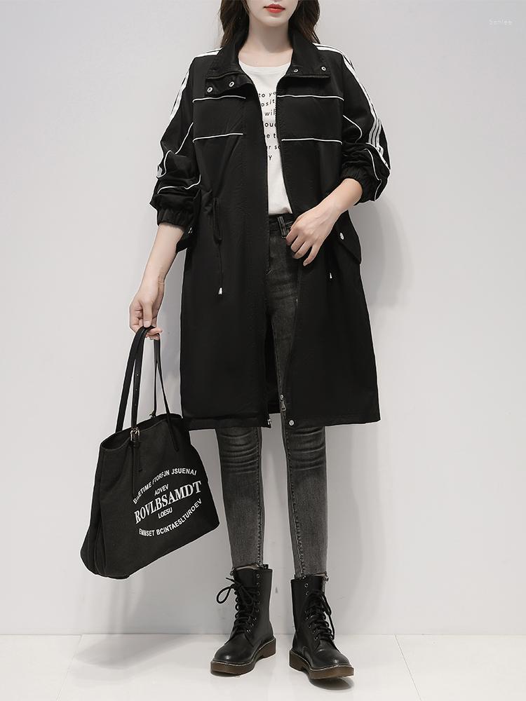 Women' Trench Coats Plus Size Coat Women Casual Korean Zipper Female Windbreaker Chic Solid Loose Jacket Femme Autumn Winter, Khaki
Women' Trench Coats Plus Size Coat Women Casual Korean Zipper Female Windbreaker Chic Solid Loose Jacket Femme Autumn Winter, Khaki