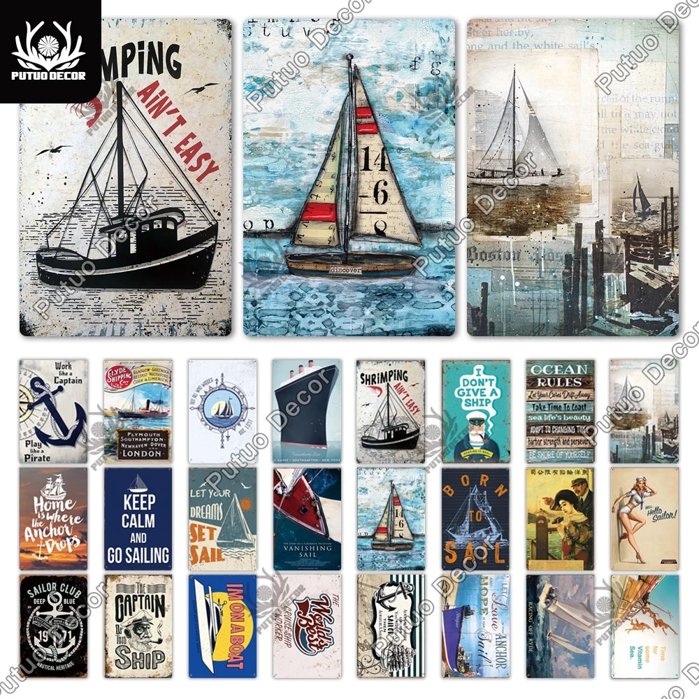 Sailing Vintage Metal Painting Plaque Metal Poster Tin Sign Decoration for Man Cave Living Room Home Bar Wall Decor Woo
Sailing Vintage Metal Painting Plaque Metal Poster Tin Sign Decoration for Man Cave Living Room Home Bar Wall Decor Woo