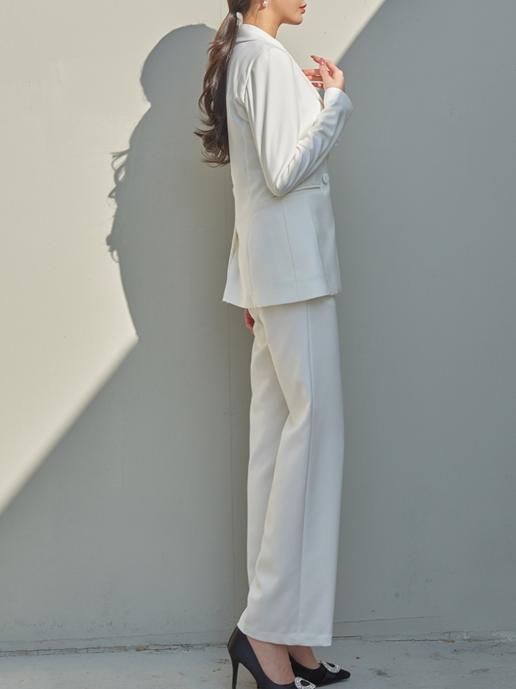 Women's Suits Blazers Elegant Slim Fashion Women Summer Blazer Pantsuit Office Ladies Business Casual Trousers Suit Femme Clothes Two Pieces Set 