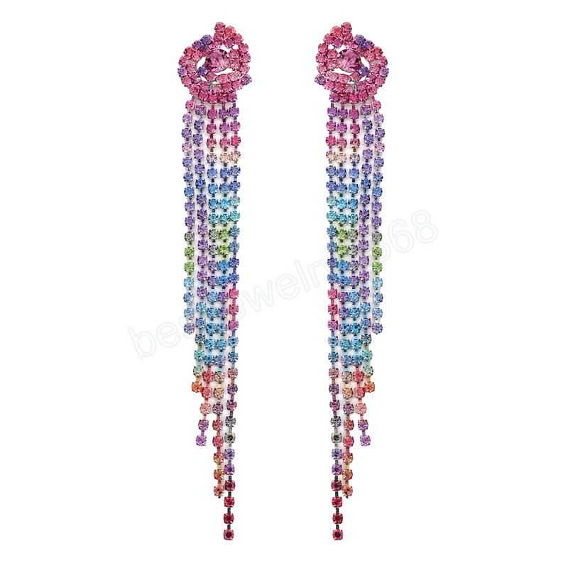 Shiny Gradient Rhinestone Tassel Dangle Earrings For Women Crystal Jewelry Fashion Colorful Jewelry Party
Shiny Gradient Rhinestone Tassel Dangle Earrings For Women Crystal Jewelry Fashion Colorful Jewelry Party