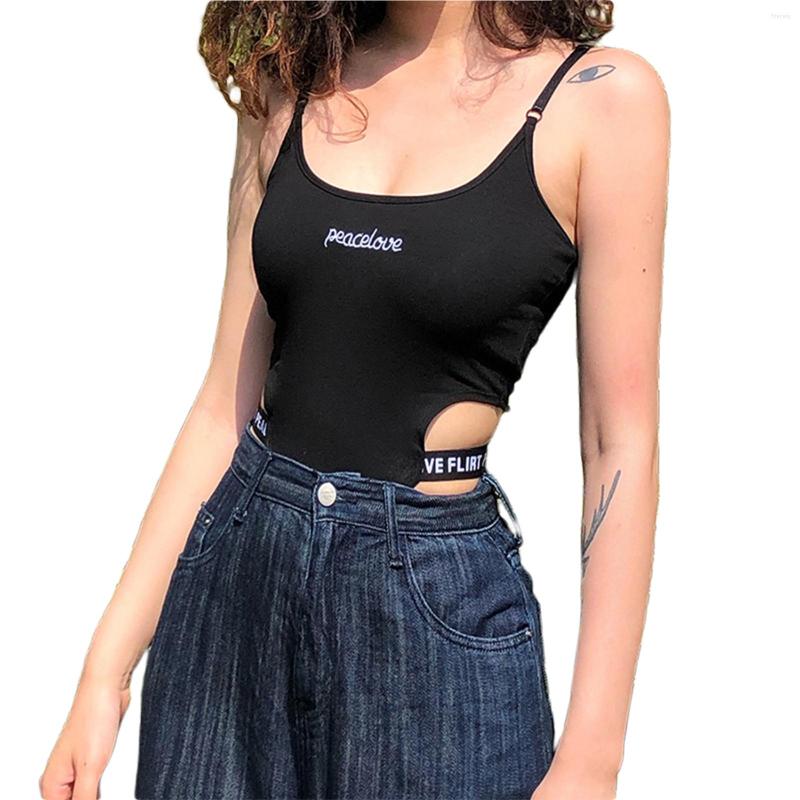 Women' Tanks Hirigin Female Sling Bodysuit Letter Embroidery U-Neck Sleeveless Hollow Out Backless Belt Romper Playsuits For Summer, Black
Women' Tanks Hirigin Female Sling Bodysuit Letter Embroidery U-Neck Sleeveless Hollow Out Backless Belt Romper Playsuits For Summer, Black