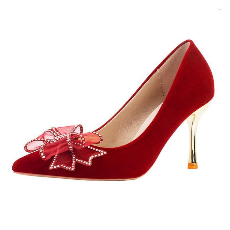Dress Shoes 6-8cm High Heels Fashion Thin Shiny Satin Pointed Toe Shallow Mouth Bow Tie Wedding For Women, Red 6cm
Dress Shoes 6-8cm High Heels Fashion Thin Shiny Satin Pointed Toe Shallow Mouth Bow Tie Wedding For Women, Red 6cm