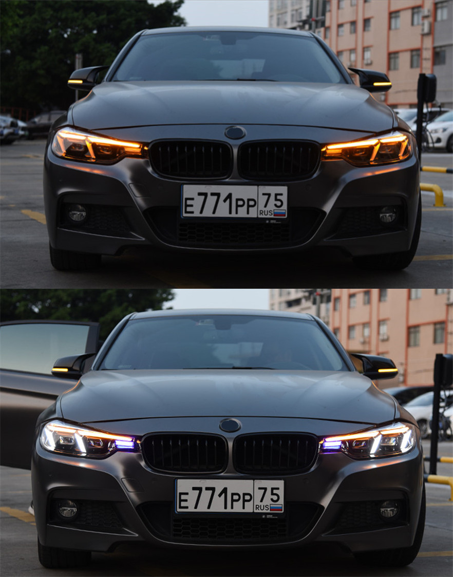 Headlight For 3Series F30 F35 2013-2018 Head Lights Upgrae 2022 Style Replacement DRL angel eye Daytime lights Lighthouse Projector Facelift