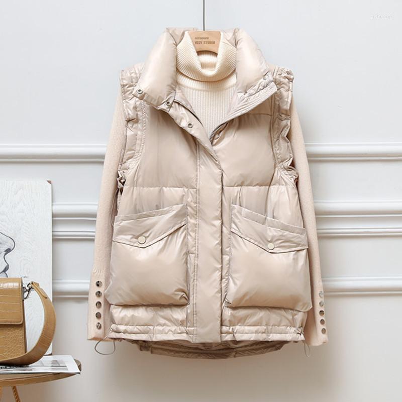 Women' Vests 2022 Winter Duck Down Vest Women Ultra Light Oversize Waistcoat Casual Short Zipper Pocket Sleeveless Jacket Female Parkas, Beige
Women' Vests 2022 Winter Duck Down Vest Women Ultra Light Oversize Waistcoat Casual Short Zipper Pocket Sleeveless Jacket Female Parkas, Beige