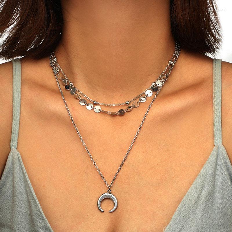 Choker Bohemian Trendy Moon Pendant Necklaces For Women Vintage Fashion Multilayer Statement Jewelry
Choker Bohemian Trendy Moon Pendant Necklaces For Women Vintage Fashion Multilayer Statement Jewelry
