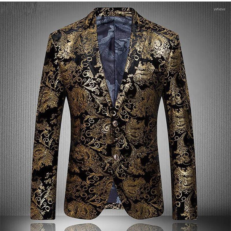 Men's Suits Gold Blazer Hombre Luxury Yellow Jacket Mens Flower Veste Costume Homme Masculno Chaqueta Traje
Men's Suits Gold Blazer Hombre Luxury Yellow Jacket Mens Flower Veste Costume Homme Masculno Chaqueta Traje
