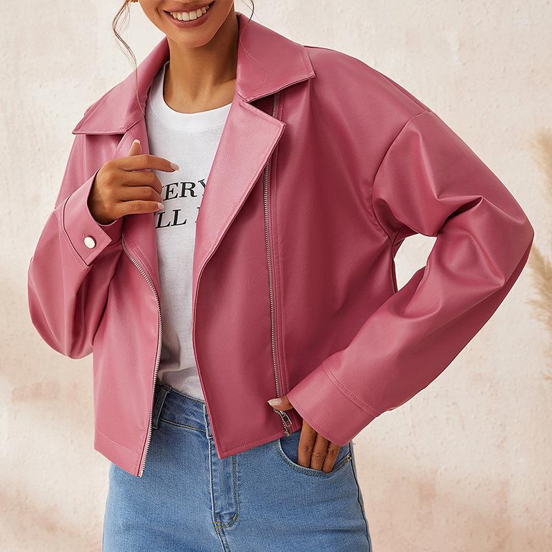 Women' Leather 2022 Spring Autumn PU Jacket Women Fashion Loose Motorcycle Short Faux Coat Biker Soft Jackets Female Top, Red
Women' Leather 2022 Spring Autumn PU Jacket Women Fashion Loose Motorcycle Short Faux Coat Biker Soft Jackets Female Top, Red