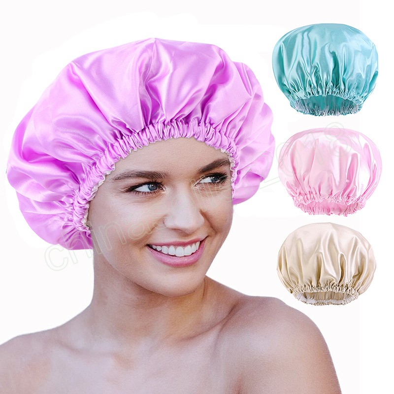 Double-layer Waterproof Shower Cap Bath Hat Solid Color Reusable Cap Women Bathing Accessory Hair Salon Caps, Mixed color
Double-layer Waterproof Shower Cap Bath Hat Solid Color Reusable Cap Women Bathing Accessory Hair Salon Caps, Mixed color