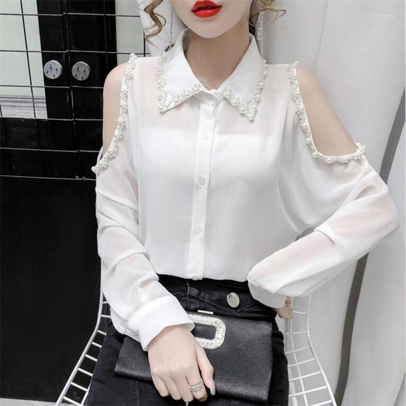 Women's Blouses Beaded Off Shoulder Shirts For Women Loose Chiffon Blusa Sexy Hollow Basic Buttons Top Summer Work Women's Blouse Casual, No beaded
Women's Blouses Beaded Off Shoulder Shirts For Women Loose Chiffon Blusa Sexy Hollow Basic Buttons Top Summer Work Women's Blouse Casual, No beaded