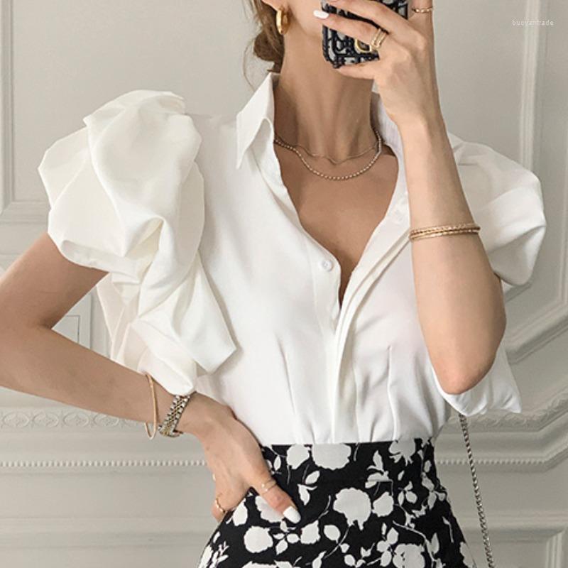 Women' Blouses Women' & Shirts Chic Summer French Court Style Puff Sleeve Single Breasted Lapel Shirt White Lantern Crop Top Casual, Black
Women' Blouses Women' & Shirts Chic Summer French Court Style Puff Sleeve Single Breasted Lapel Shirt White Lantern Crop Top Casual, Black
