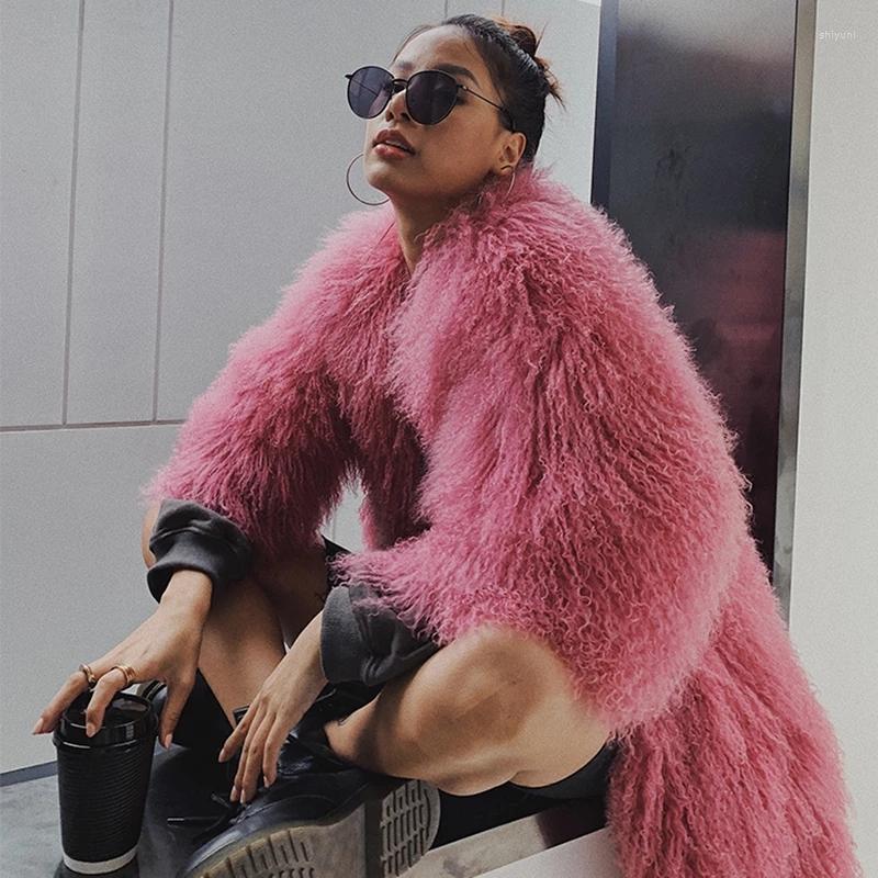 Women's Fur YOLOAgain Winter Warm Thick Women Long Real Coat Mongolia Sheep, As shown
Women's Fur YOLOAgain Winter Warm Thick Women Long Real Coat Mongolia Sheep, As shown