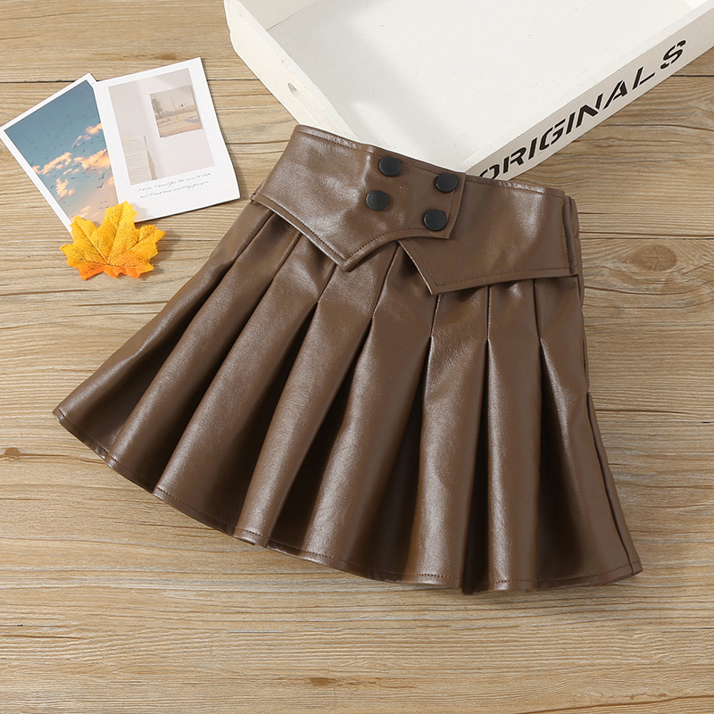 Girls Toddler Black PU Leather Pleated dress Princess Girl A-line Mini Skirt Skirts Clothes, As picture
Girls Toddler Black PU Leather Pleated dress Princess Girl A-line Mini Skirt Skirts Clothes, As picture