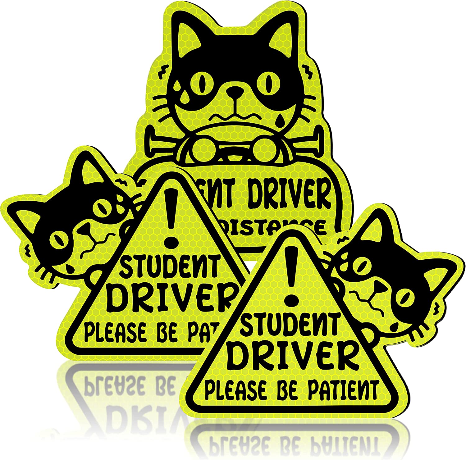 Reflective Student Driver Magnet for Car New Driver Sticker Please Be Patient Sign Keep Distance Sticker Decal Automotive Magnets Safety Sign Magnet Vehicle Sign, Yellow
Reflective Student Driver Magnet for Car New Driver Sticker Please Be Patient Sign Keep Distance Sticker Decal Automotive Magnets Safety Sign Magnet Vehicle Sign, Yellow
