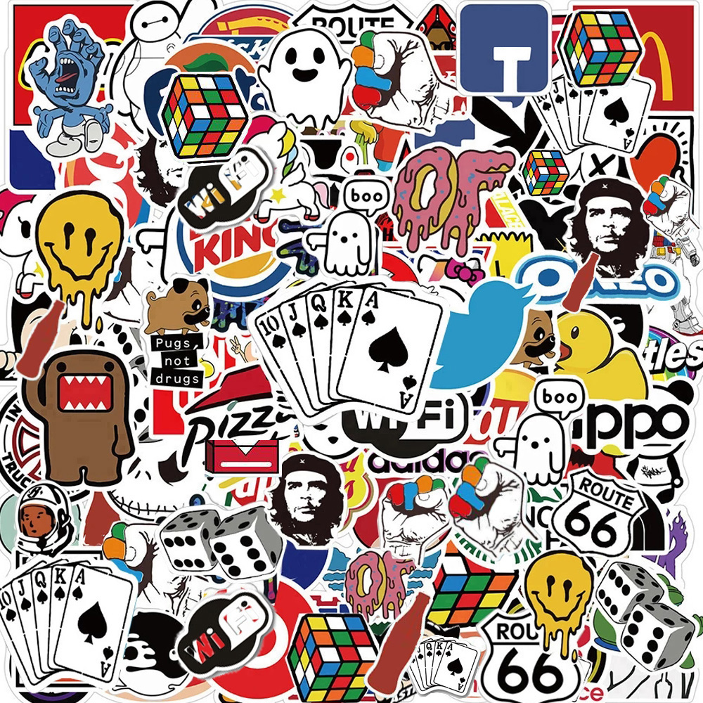 100Pcs Fashion Cool Logo Stickers Aesthetic Motorcycle Phone Car Skateboard Laptop Sticker Decal, Multi colors
100Pcs Fashion Cool Logo Stickers Aesthetic Motorcycle Phone Car Skateboard Laptop Sticker Decal, Multi colors