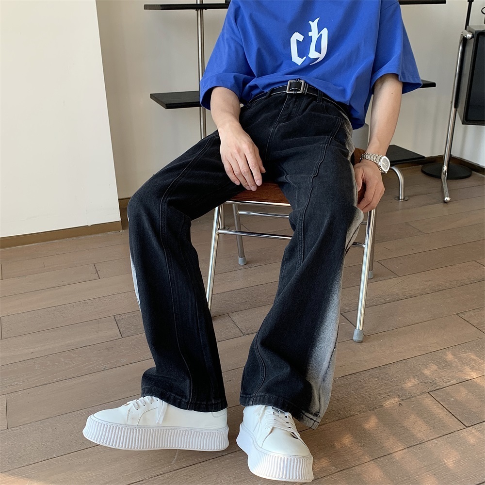 Men's Jeans Korean Fashion Tiedye Men Jeans Vintage Men's Jean Pants Streetwear Trendyol Jean Baggy Male Oversize Mens Denim Wide Pants 2210