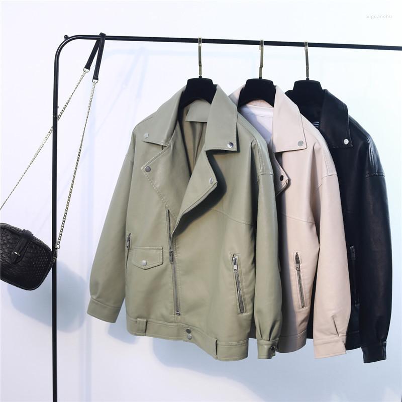 Women' Leather Fanceey Women Loose Pu Jacket Black Soft Faux Street Moto Biker Coat Lady Casual Outerwear, White
Women' Leather Fanceey Women Loose Pu Jacket Black Soft Faux Street Moto Biker Coat Lady Casual Outerwear, White