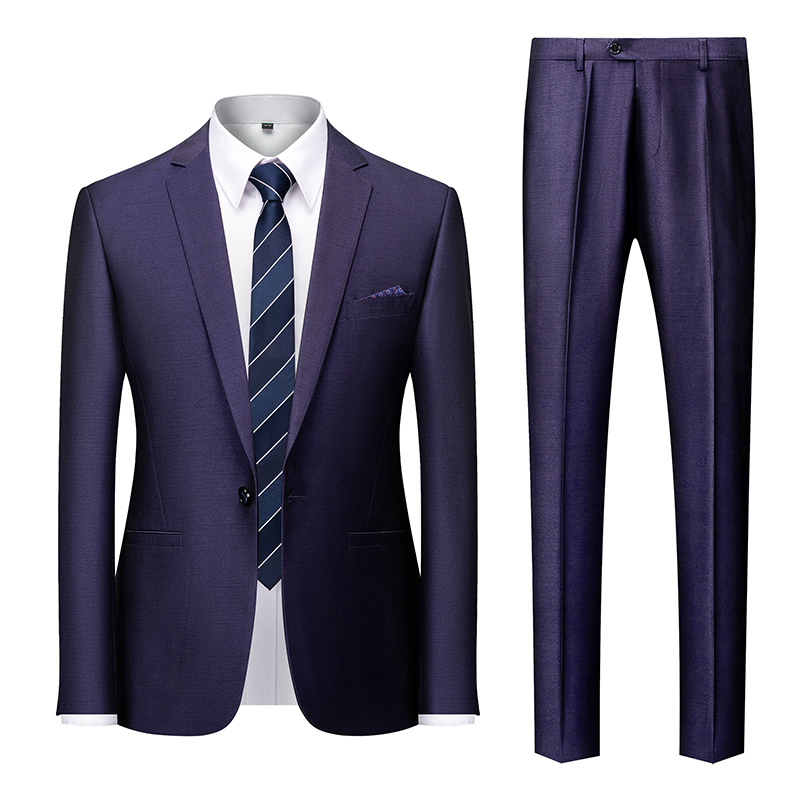 Men's Suits Blazers JacketVest Man HighGrade Pure Cotton Slim Male Wedding Dress Blazer Evening Club Suit 2 Pieces 221008, Purple 
Men's Suits Blazers JacketVest Man HighGrade Pure Cotton Slim Male Wedding Dress Blazer Evening Club Suit 2 Pieces 221008, Purple