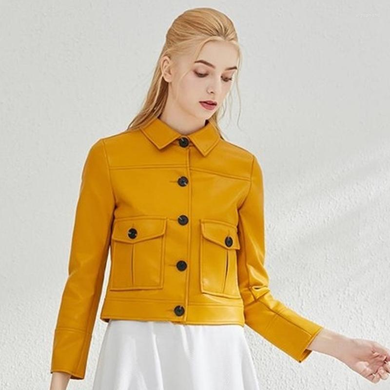Women' Leather Spring Women Faux Soft Jacket Short Coat Pu Motorcycle Single Breasted Punk White Yellow Outerwear, Beige 
Women' Leather Spring Women Faux Soft Jacket Short Coat Pu Motorcycle Single Breasted Punk White Yellow Outerwear, Beige