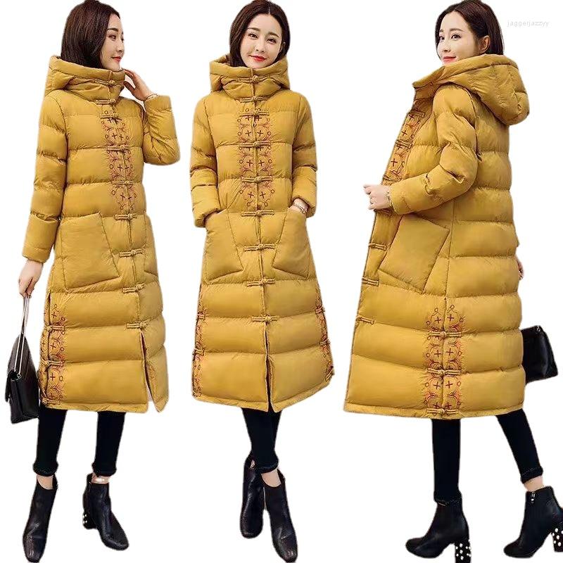 Women's Trench Coats 2022 Women's Winter Retro Disc Buckle Padded Jacket Chic Mid-length Down Coat Women Clothing JK1254, Yellow
Women's Trench Coats 2022 Women's Winter Retro Disc Buckle Padded Jacket Chic Mid-length Down Coat Women Clothing JK1254, Yellow